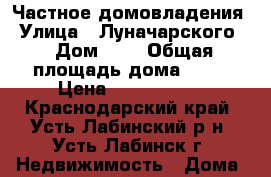 Частное домовладения › Улица ­ Луначарского  › Дом ­ 3 › Общая площадь дома ­ 35 › Цена ­ 1 650 000 - Краснодарский край, Усть-Лабинский р-н, Усть-Лабинск г. Недвижимость » Дома, коттеджи, дачи продажа   